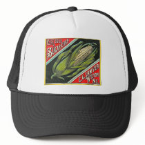 Gilt Edge Sugar Corn - Vintage Crate Label Mesh Hats