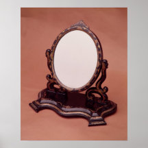 Gilt-painted papier-mache mirror, c.1890 poster