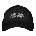 gimme gimme food stamps embroidered hats
