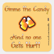 Gimme the Candy Square Stickers