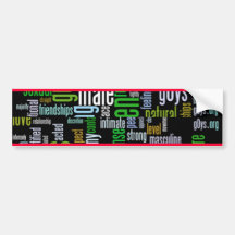 Gimmel Yod Collage Bumper Sticker