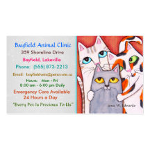 Ginger Cat At Pond Business Cards