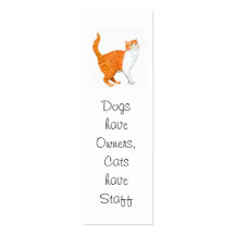Ginger Cat Bookmark Business Card Templates