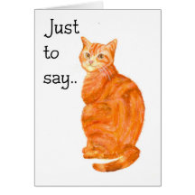 Ginger Cat Notecard