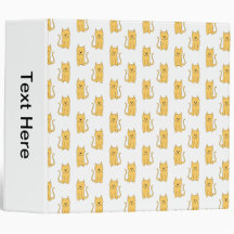 Ginger Cat Pattern. Binders