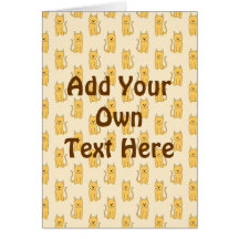 Ginger Cat Pattern. Cards