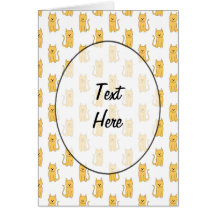 Ginger Cat Pattern. Cards