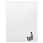 ginger girl sitting on mixing bowl customized letterhead