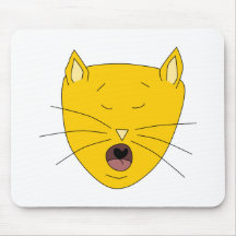 Ginger singing cat. mouse pad