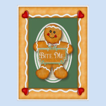 Gingerbread  Bite Me Poster posters