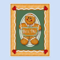 Gingerbread  Bite Me Poster posters