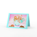 Gingerbread Boy Christmas Coffee Greeting Card