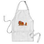 GINGERBREAD BOY & SLEIGH by SHARON SHARPE Apron