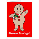 Gingerbread Boy Sugar and Spice Christmas Card
