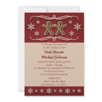 Gingerbread Christmas Wedding Invitation