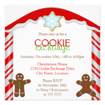 Gingerbread Cookie Exchange Party Invitation