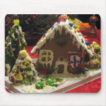 Gingerbread Cookie House Mouse Pads