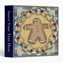 Gingerbread Cookie Xmas Avery Binder