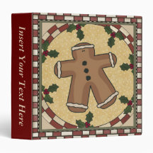 Gingerbread Cookie Xmas Avery Binder
