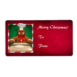 Gingerbread Family: Baker Fun Personalised Shipping Label