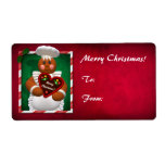 Gingerbread Family: Bakery Girl Shipping Label