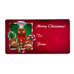 Gingerbread Family: Candy Boy Shipping Labels