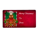 Gingerbread Family: Funny Baker Custom Shipping Label
