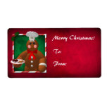 Gingerbread Family: Little Baker Shipping Label