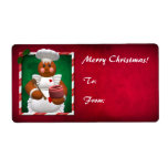 Gingerbread Family: Little Bakery Girl Shipping Label