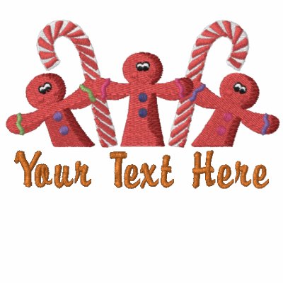 Gingerbread Fun Embroidered Polo Shirt by Embroidery4U