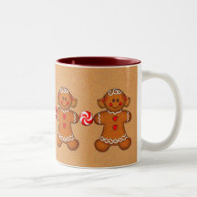 GINGERBREAD GIRL COOKIE by SHARON SHARPE Coffee Mugs