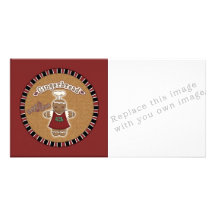 Gingerbread Girl Custom Photo Card