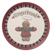 Gingerbread Girl Dinner Plates