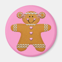 Gingerbread Girl Fridge Magnet