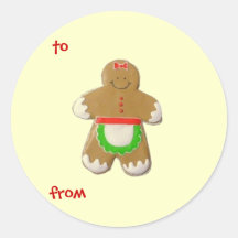 Gingerbread Girl-To/From Sticker
