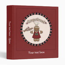 Gingerbread Girl Vinyl Binder