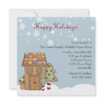 Gingerbread Holiday Open House Invitation