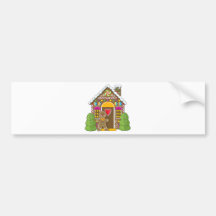 Gingerbread House and Man Bumper Sticker