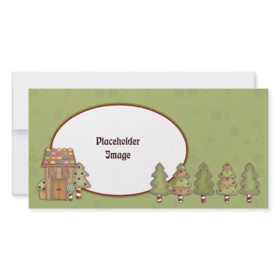 Gingerbread  house and trees photo cards by Christmas_Store