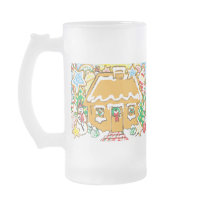 Gingerbread House Frosted Cookies Christmas Scene Mugs