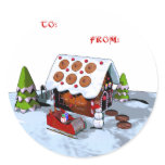 Gingerbread house Holiday Sticker Gift Tags