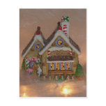 Gingerbread House Porcelain Postcard