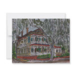 gingerbread house Savannah Georgia art painting invitations