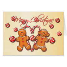 GINGERBREAD KIDS by SHARON SHARPE Greeting Card