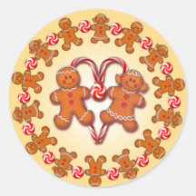GINGERBREAD KIDS & CANDY by SHARON SHARPE Stickers