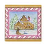 Gingerbread Lodge House Magnet