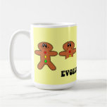 gingerbread man cookie evolution coffee mugs