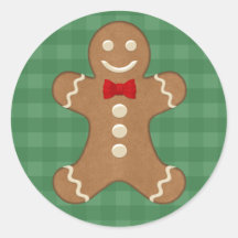 Gingerbread Man Cookie Holiday Stickers