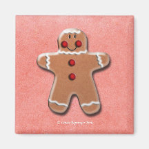 Gingerbread Man Cookie Magnets