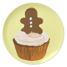 Gingerbread man cupcake plate
